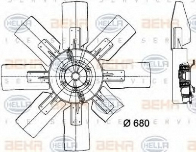 HELLA 8mv376728081 -  Вентилятор, охлаждение двигателя