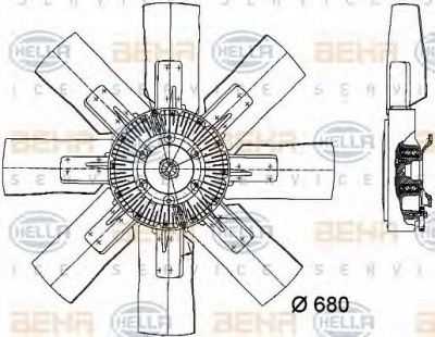 HELLA 8mv376728141 -  Вентилятор, охлаждение двигателя