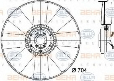 HELLA 8mv376728161 -  Вентилятор, охлаждение двигателя