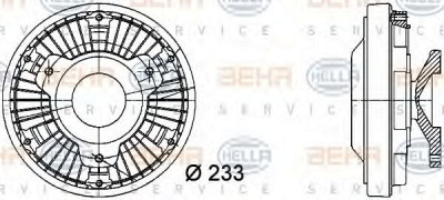 HELLA 8mv376728381 -  Сцепление, вентилятор радиатора