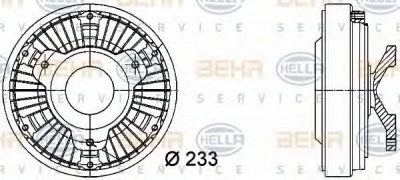 HELLA 8mv376728401 -  Сцепление, вентилятор радиатора