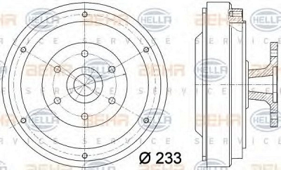HELLA 8mv376729351 -  Сцепление, вентилятор радиатора