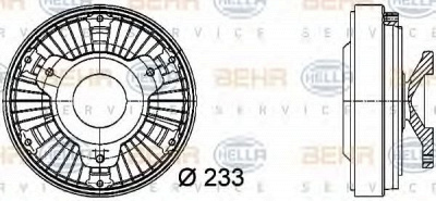 HELLA 8mv376729481 -  Сцепление, вентилятор радиатора