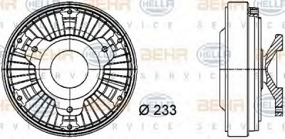 HELLA 8mv376730061 -  Сцепление, вентилятор радиатора
