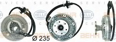 HELLA 8mv376730091 -  Сцепление, вентилятор радиатора