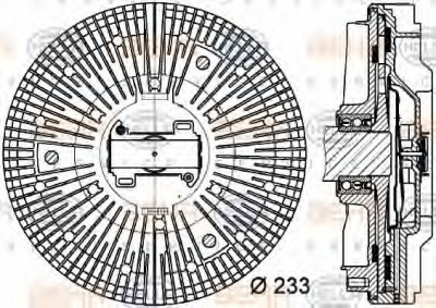 HELLA 8mv376730101 -  Сцепление, вентилятор радиатора