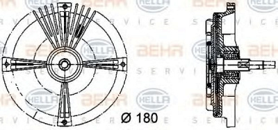 HELLA 8mv376731111 -  Сцепление, вентилятор радиатора