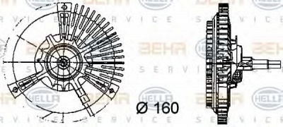 HELLA 8mv376731131 -  Сцепление, вентилятор радиатора