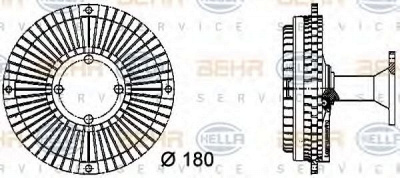 HELLA 8mv376731141 -  Сцепление, вентилятор радиатора