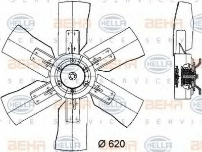 HELLA 8mv376731201 -  Вентилятор, охлаждение двигателя