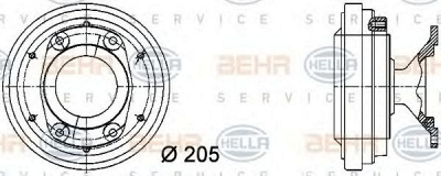 HELLA 8mv376731291 -  Сцепление, вентилятор радиатора