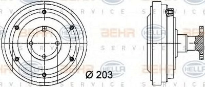 HELLA 8mv376731351 -  Сцепление, вентилятор радиатора