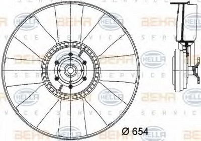 HELLA 8mv376731381 -  Вентилятор, охлаждение двигателя