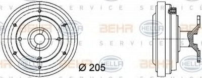 HELLA 8mv376731431 -  Сцепление, вентилятор радиатора