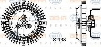 HELLA 8mv376732011 -  Сцепление, вентилятор радиатора
