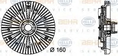 HELLA 8mv376732031 -  Сцепление, вентилятор радиатора
