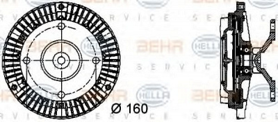 HELLA 8mv376732051 -  Сцепление, вентилятор радиатора