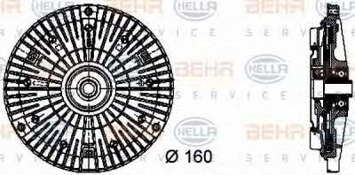 HELLA 8mv376732061 -  Сцепление, вентилятор радиатора