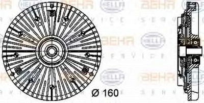 HELLA 8mv376732071 -  Сцепление, вентилятор радиатора