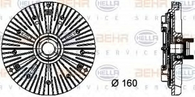 HELLA 8mv376732111 -  Сцепление, вентилятор радиатора