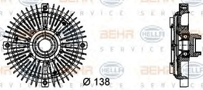 HELLA 8mv376732231 -  Сцепление, вентилятор радиатора