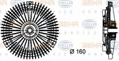 HELLA 8mv376732251 -  Сцепление, вентилятор радиатора