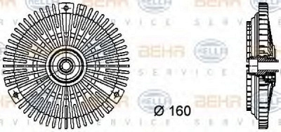 HELLA 8mv376732261 -  Сцепление, вентилятор радиатора