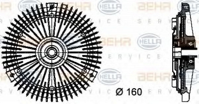 HELLA 8mv376732301 -  Сцепление, вентилятор радиатора