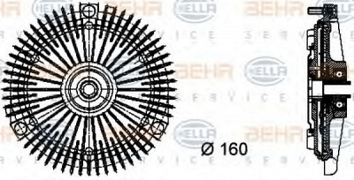 HELLA 8mv376732331 -  Сцепление, вентилятор радиатора
