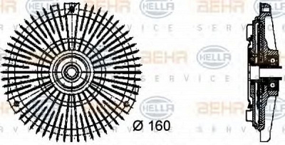 HELLA 8mv376732451 -  Сцепление, вентилятор радиатора