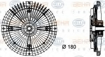 HELLA 8mv376732461 -  Сцепление, вентилятор радиатора