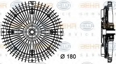 HELLA 8mv376732481 -  Сцепление, вентилятор радиатора