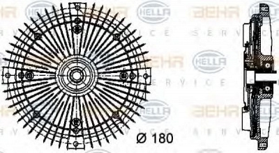 HELLA 8mv376732491 -  Сцепление, вентилятор радиатора