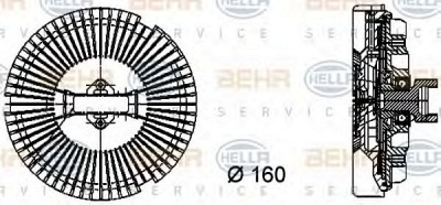 HELLA 8mv376733021 -  Сцепление, вентилятор радиатора