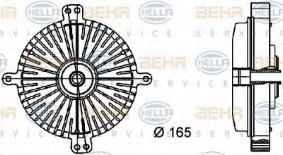 HELLA 8mv376733041 -  Сцепление, вентилятор радиатора