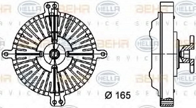 HELLA 8mv376733051 -  Сцепление, вентилятор радиатора