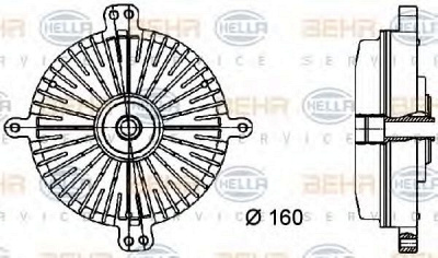HELLA 8mv376733061 -  Сцепление, вентилятор радиатора