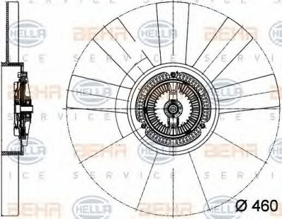 HELLA 8mv376733311 -  Вентилятор, охлаждение двигателя