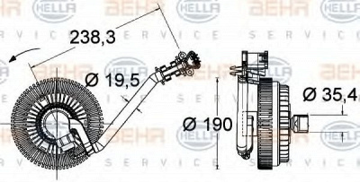 HELLA 8mv376734021 -  Сцепление, вентилятор радиатора