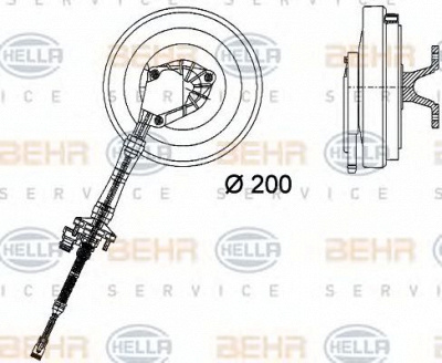 HELLA 8mv376734221 -  Сцепление, вентилятор радиатора