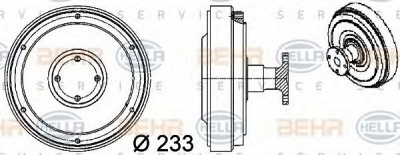 HELLA 8mv376757091 -  Сцепление, вентилятор радиатора