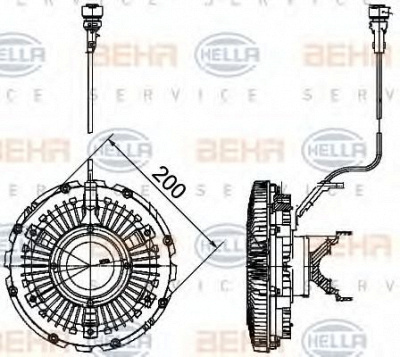 HELLA 8mv376757111 -  Сцепление, вентилятор радиатора
