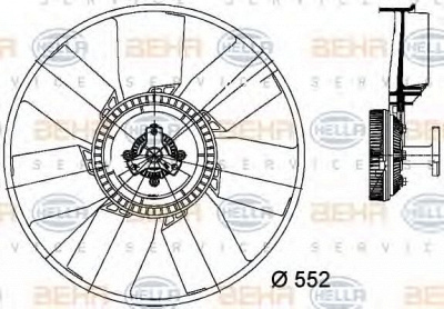 HELLA 8mv376757141 -  Вентилятор, охлаждение двигателя