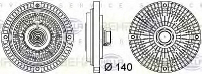 HELLA 8mv376757321 -  Сцепление, вентилятор радиатора