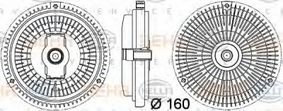 HELLA 8mv376757341 -  Сцепление, вентилятор радиатора