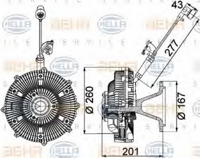 HELLA 8mv376757461 -  Сцепление, вентилятор радиатора