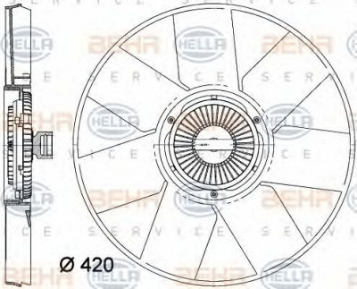 HELLA 8mv376758261 -  Вентилятор, охлаждение двигателя