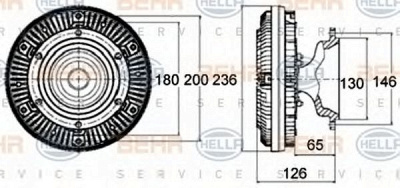 HELLA 8mv376758461 -  Сцепление, вентилятор радиатора