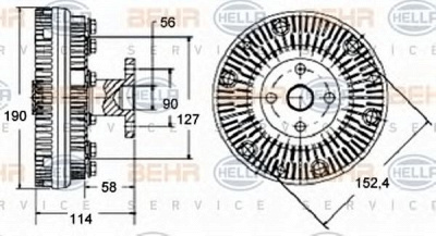 HELLA 8mv376758551 -  Сцепление, вентилятор радиатора
