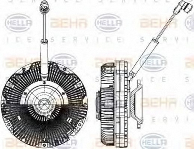 HELLA 8mv376791151 -  Сцепление, вентилятор радиатора